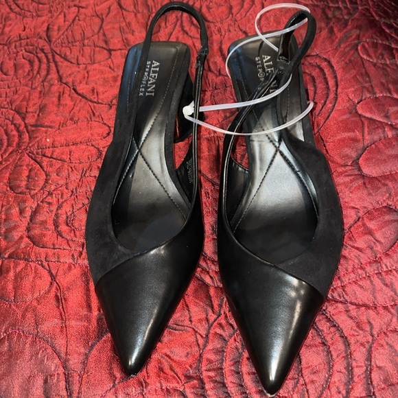 Alfani Step N Flex Womens Black Faux Leather/Suede look shoes. SZ 9.5 - Picture 1 of 4